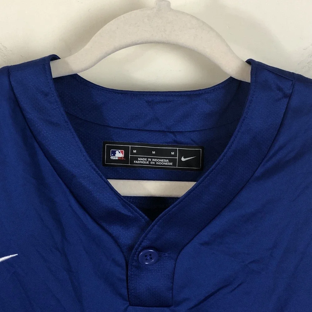 Nike MLB Los Angeles Dodgers Pullover #9 Baseball Jersey Men's Sz M Blue White